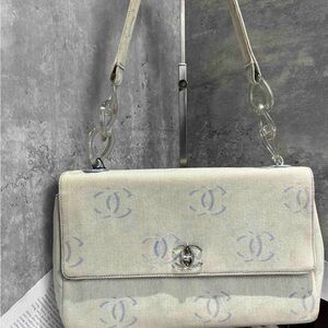 Chanel Blue CC Classic Flap Lucite Link Bag
